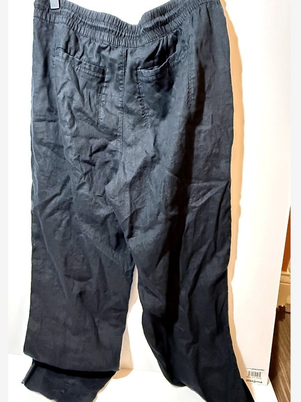 Athleta Women's Black Stretch Athleisure Pants Drawstring Elastic Waist Size L